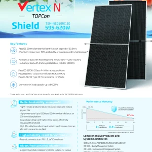 Trina Solar Vertex N 620Wp TOPCon N-Type Monocrystalline Solar Panel (TSM-NED19RC.20)