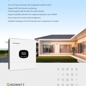 Growatt MIN 2500TL-X to MIN 6000TL-X Series Single Phase On-Grid Inverter