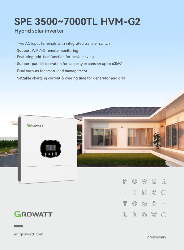 Growatt MIN 2500TL-X to MIN 6000TL-X Series Single Phase On-Grid Inverter