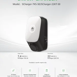 Huawei SCharger Smart EV Charger (Single-Phase 7.4 kW / Three-Phase 22 kW)