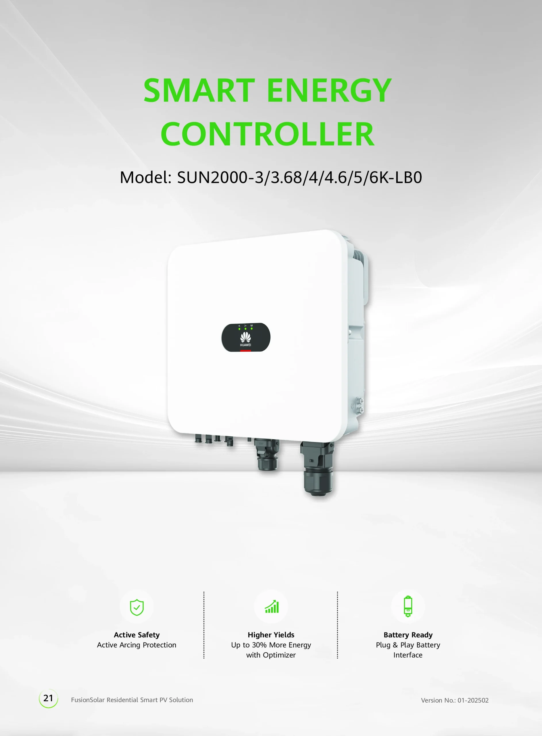 Huawei SUN2000-3K~6K-LB0 Smart Energy Controller (Single-Phase Residential Hybrid Inverter)