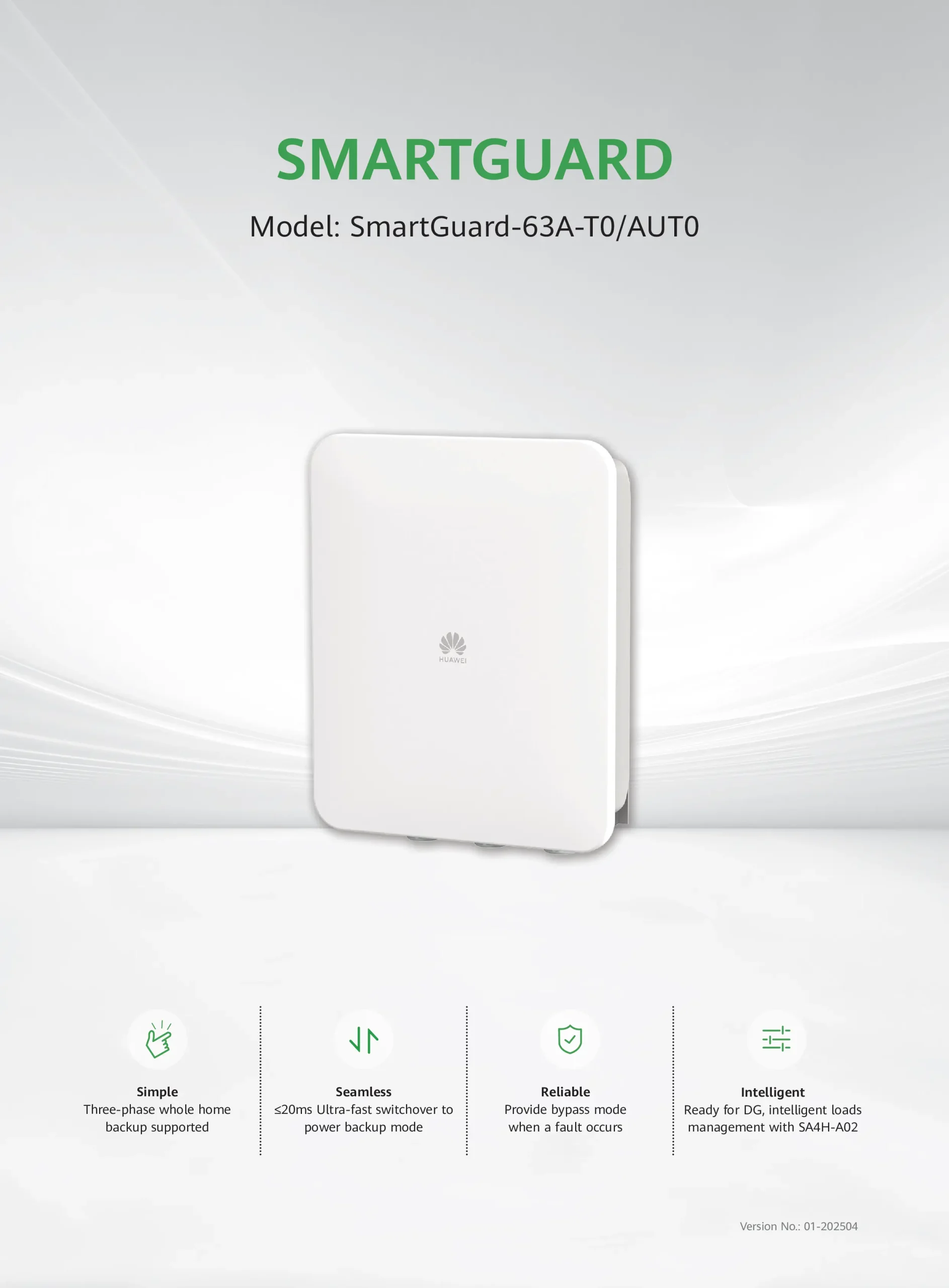 Huawei SmartGuard-63A-T0/AUT0 Whole Home Backup Solution (Three-Phase)