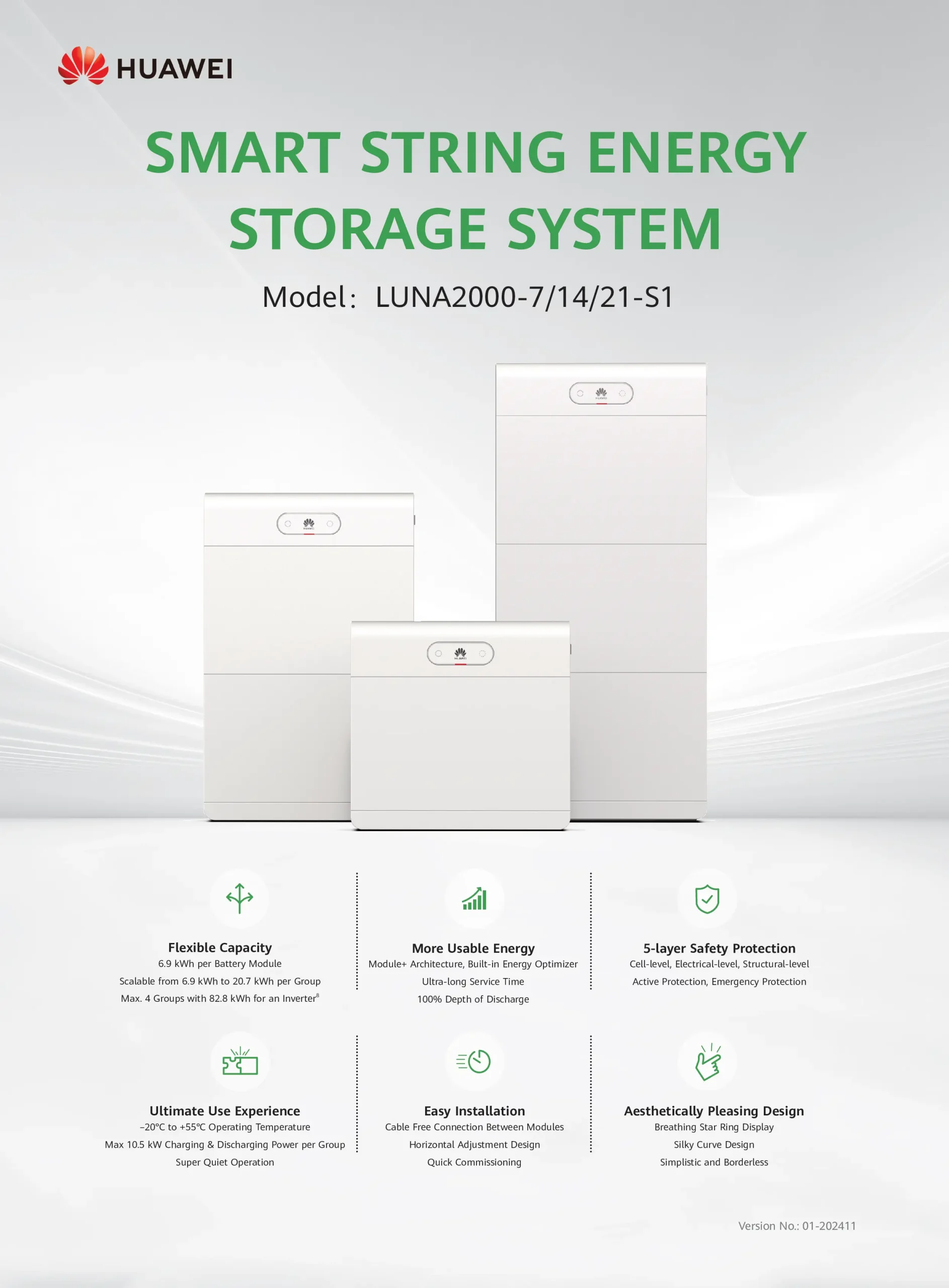 Huawei LUNA2000-7/14/21-S1 Smart String Energy Storage System (ESS)