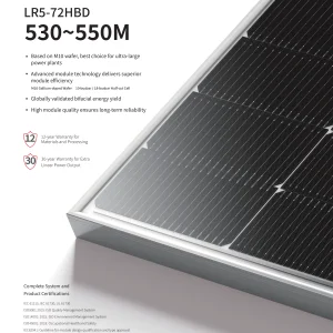 LONGi Hi-MO 5 LR5-72HBD (530~550M) Bifacial Solar Module