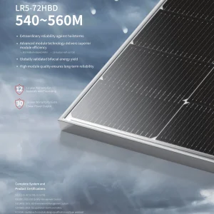 LONGi Hi-MO 5 Ice-Shield LR5-72HBD (540~560M) Bifacial Dual Glass Module